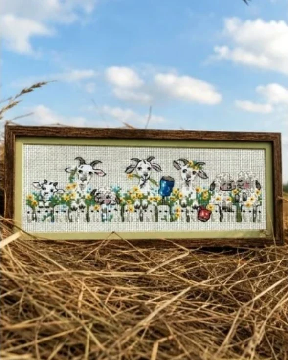 Riolis Siuvinėjimo kryželiu rinkinys "Kaimo pokalbis" 24x8 cm SR2352