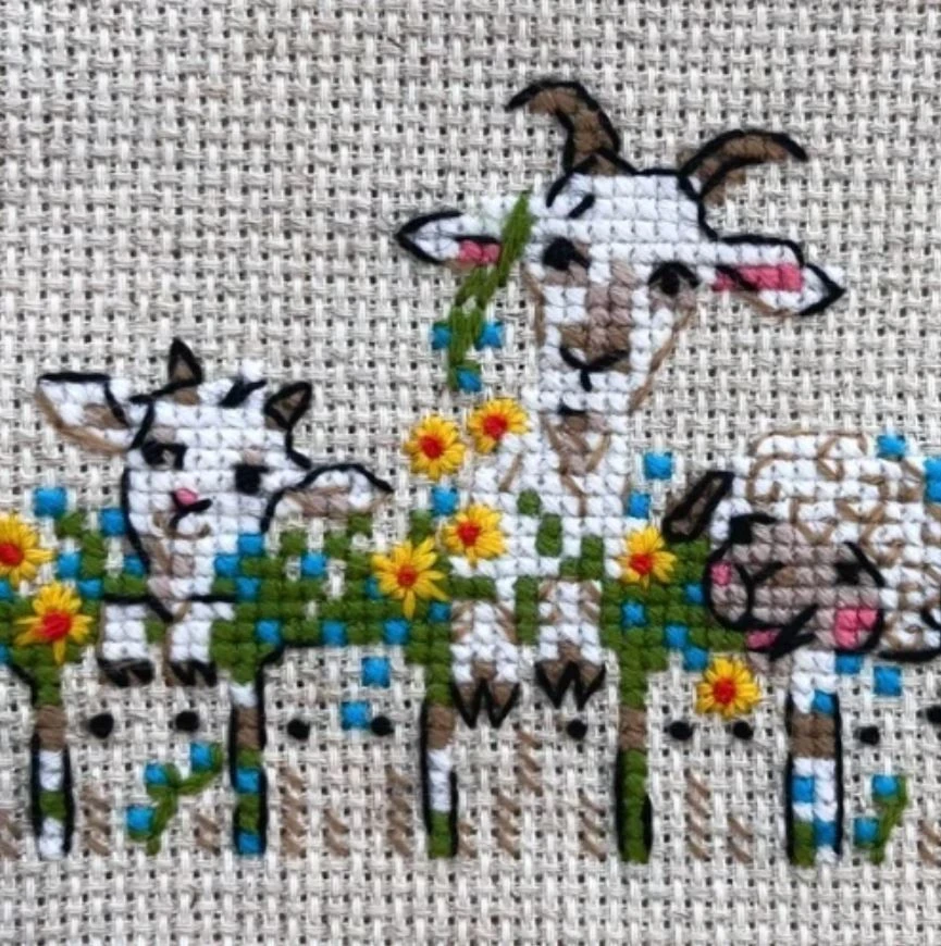 Riolis Siuvinėjimo kryželiu rinkinys "Kaimo pokalbis" 24x8 cm SR2352