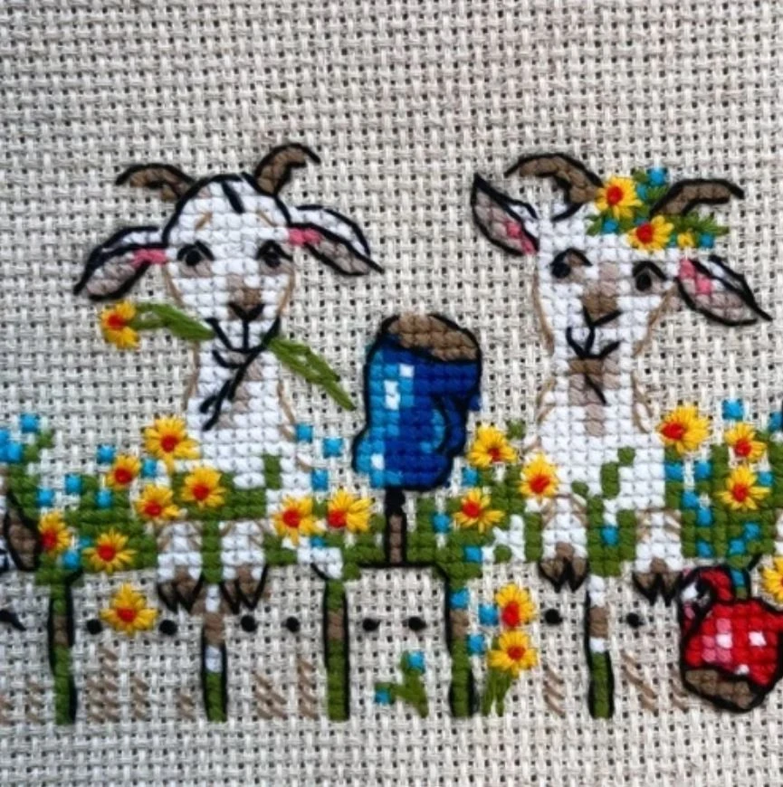 Riolis Siuvinėjimo kryželiu rinkinys "Kaimo pokalbis" 24x8 cm SR2352