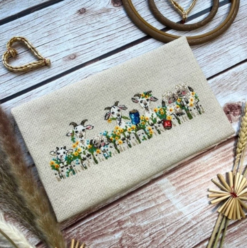 Riolis Siuvinėjimo kryželiu rinkinys "Kaimo pokalbis" 24x8 cm SR2352