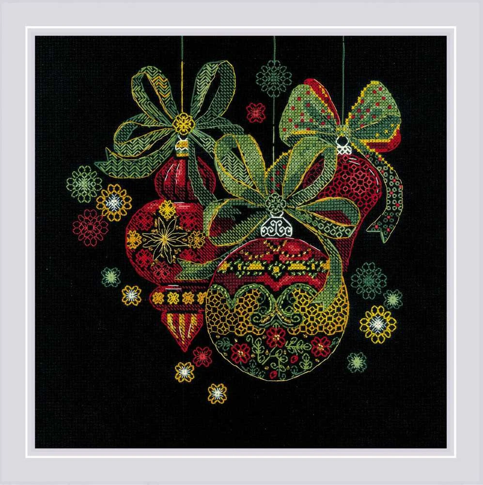 Riolis Kryželiu siuvinėjimo rinkinys Holiday Ornaments 25x25 SR2226