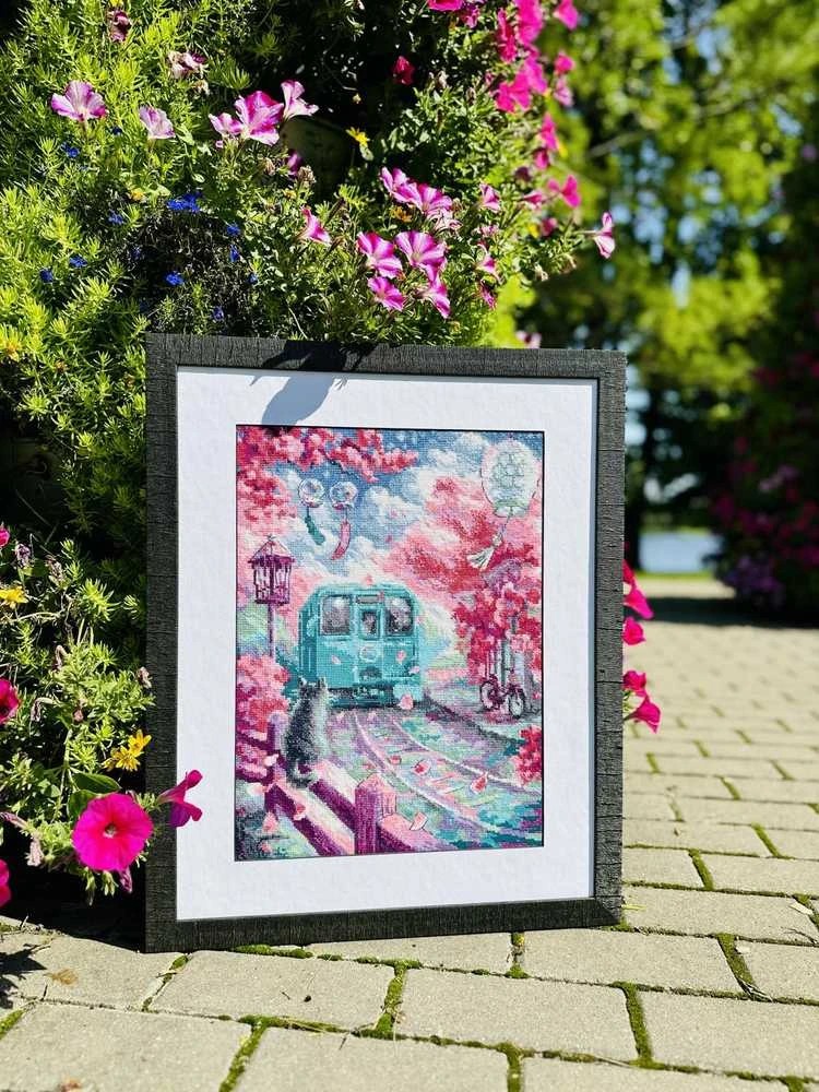Riolis Kryželiu siuvinėjimo rinkinys „Pavasario ekspresas“ 30x40 SR2233