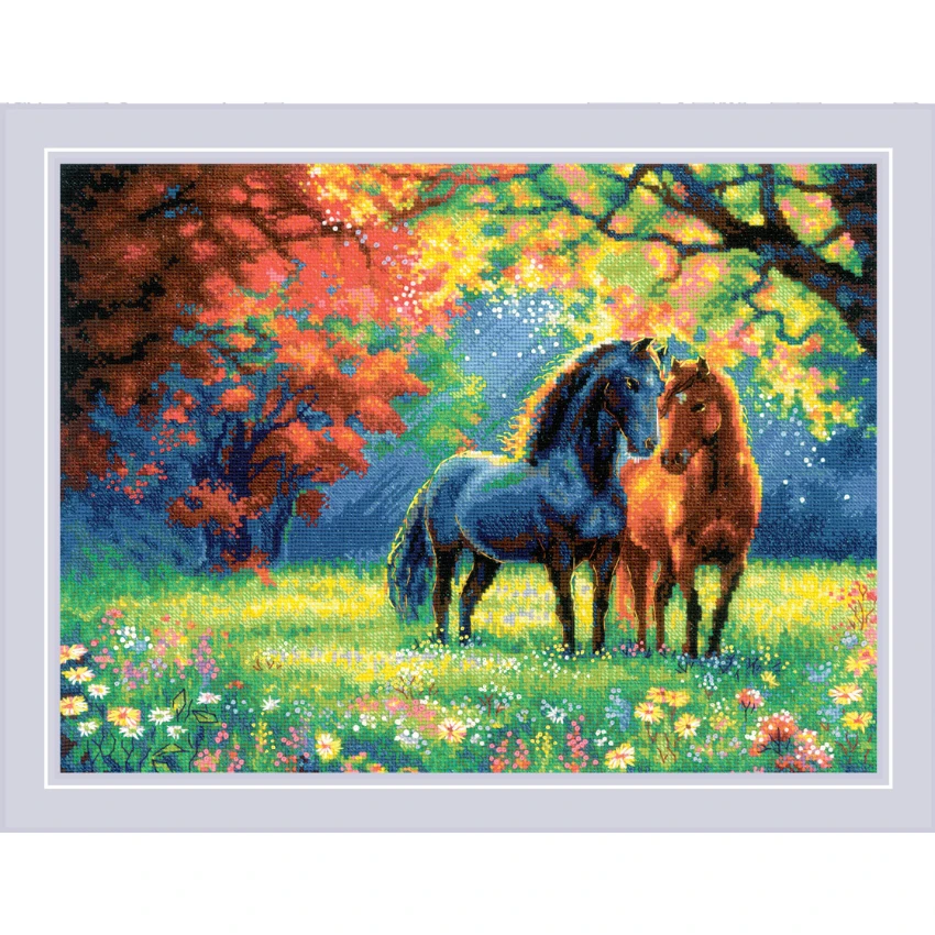 Riolis Siuvinėjimo kryželiu rinkinys "Rudens rytas" 40x30 cm SR2330