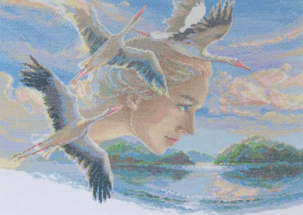 Riolis Kryželiu siuvinėjimo rinkinys - Aine kolekcija "Motina gamta. Dangus" 40x30 cm SRA1002