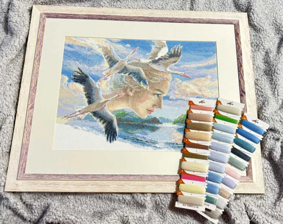 Riolis Kryželiu siuvinėjimo rinkinys - Aine kolekcija "Motina gamta. Dangus" 40x30 cm SRA1002