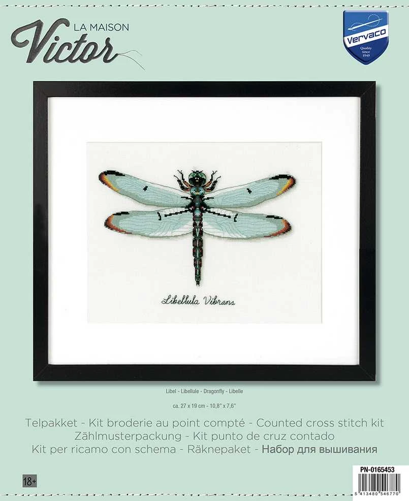 Vervaco Verachtert Nv Kryželiu siuvinėjimo rinkinys LMV Dragonfly 27x19 cm PN/0165453