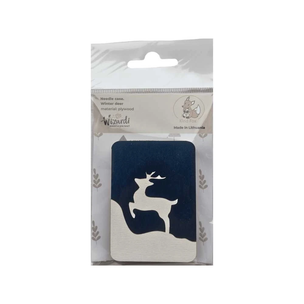 Kind Fox by Wizardi Yuliya Ausianikava ind. veikla pgl. pazyma Nr. 1201908 Medinis adatų dėklas "Žiemos elnias" KF056/70