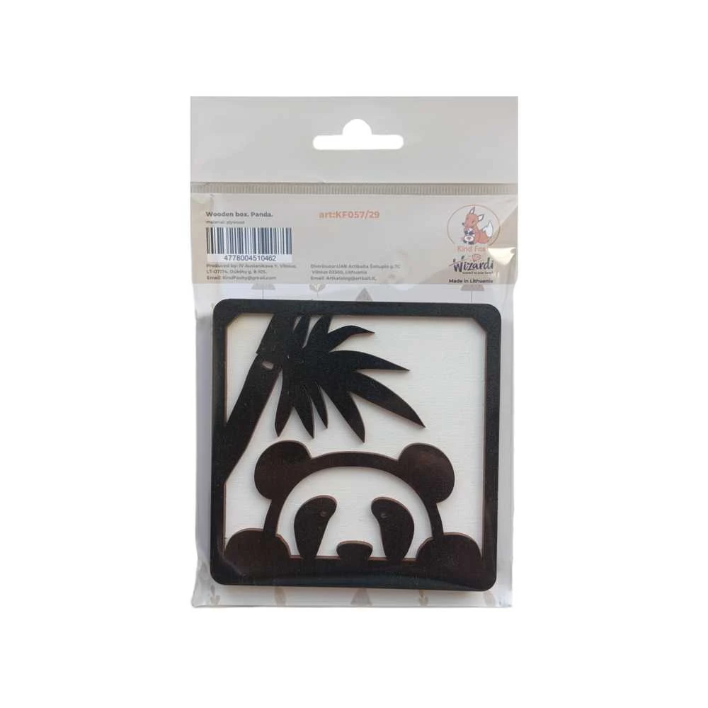 Kind Fox by Wizardi Yuliya Ausianikava ind. veikla pgl. pazyma Nr. 1201908 Medinė dėžutė "Panda" KF057/29