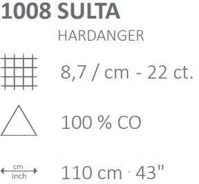 Zweigart Sawitzki Sulta Hardanger, 22 ct Evenwave siuvinėjimo audinys 1008/110/264 spalva 264