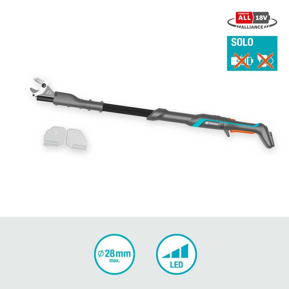 Gardena Akumuliatorinės genėjimo žirklės EasyCut 110/18V P4A solo (be akumuliatoriaus ir pakrovėjo)