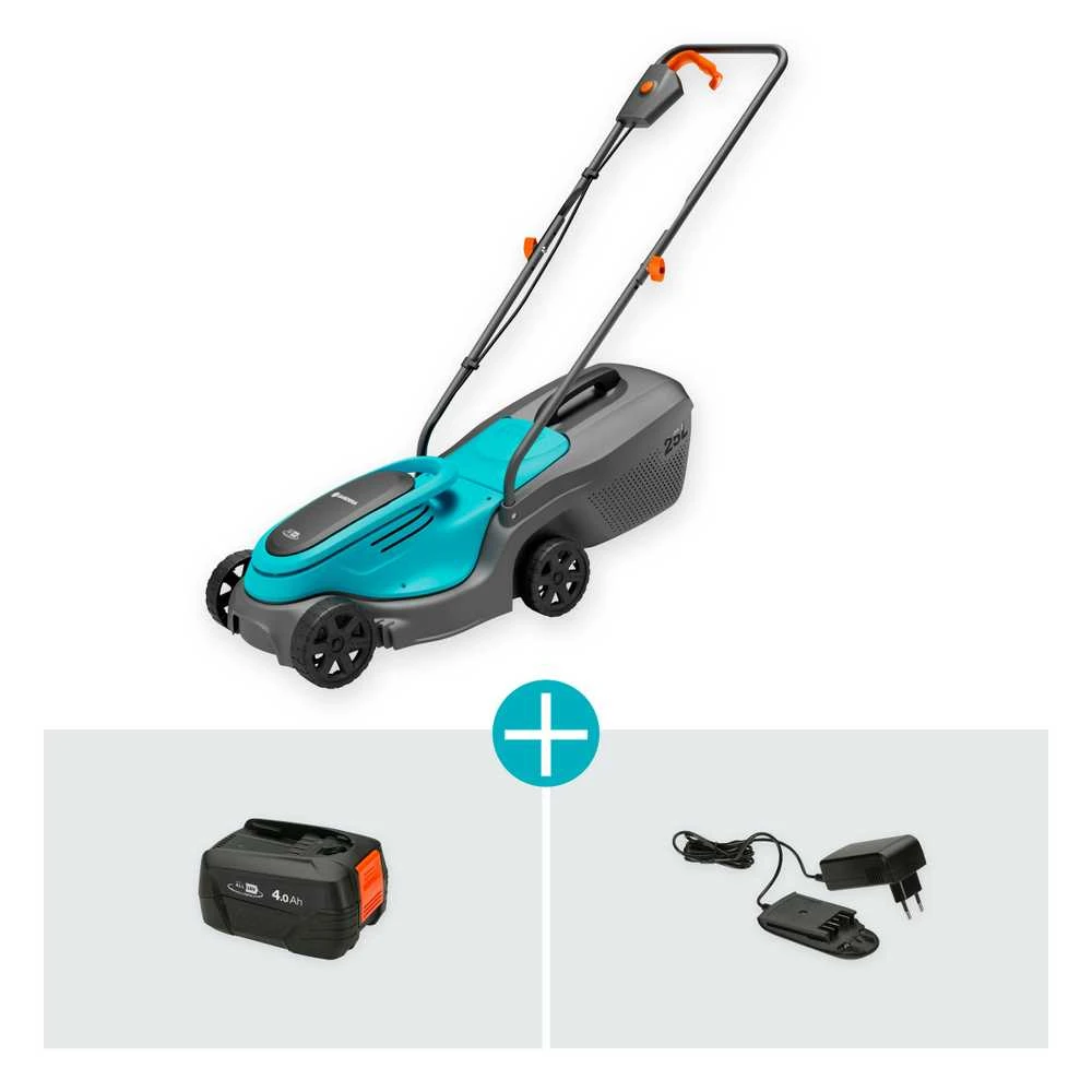 Gardena Akumuliatorinės vejapjovės PowerMax 30/18V P4A rinkinys