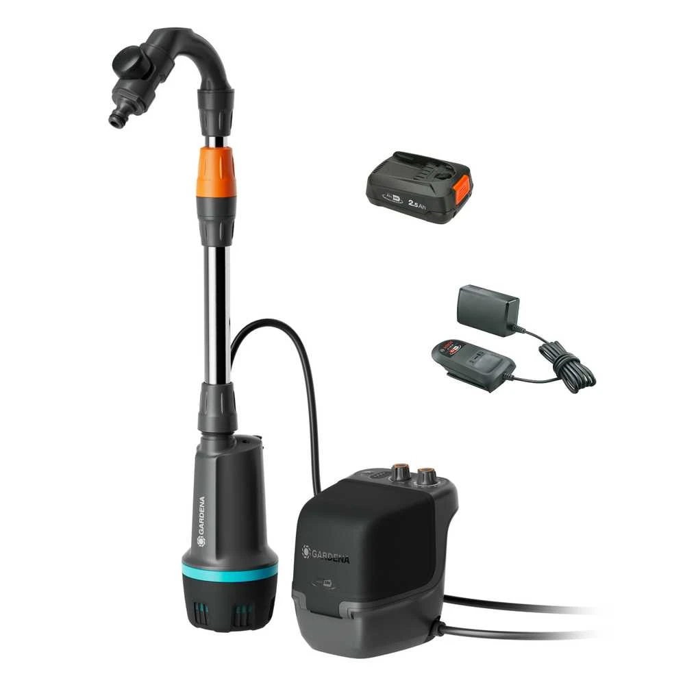 Gardena Akumuliatorinis lietaus vandens rezervuaro siurblys 2400 ComfAuto 18V P4A rinkinys