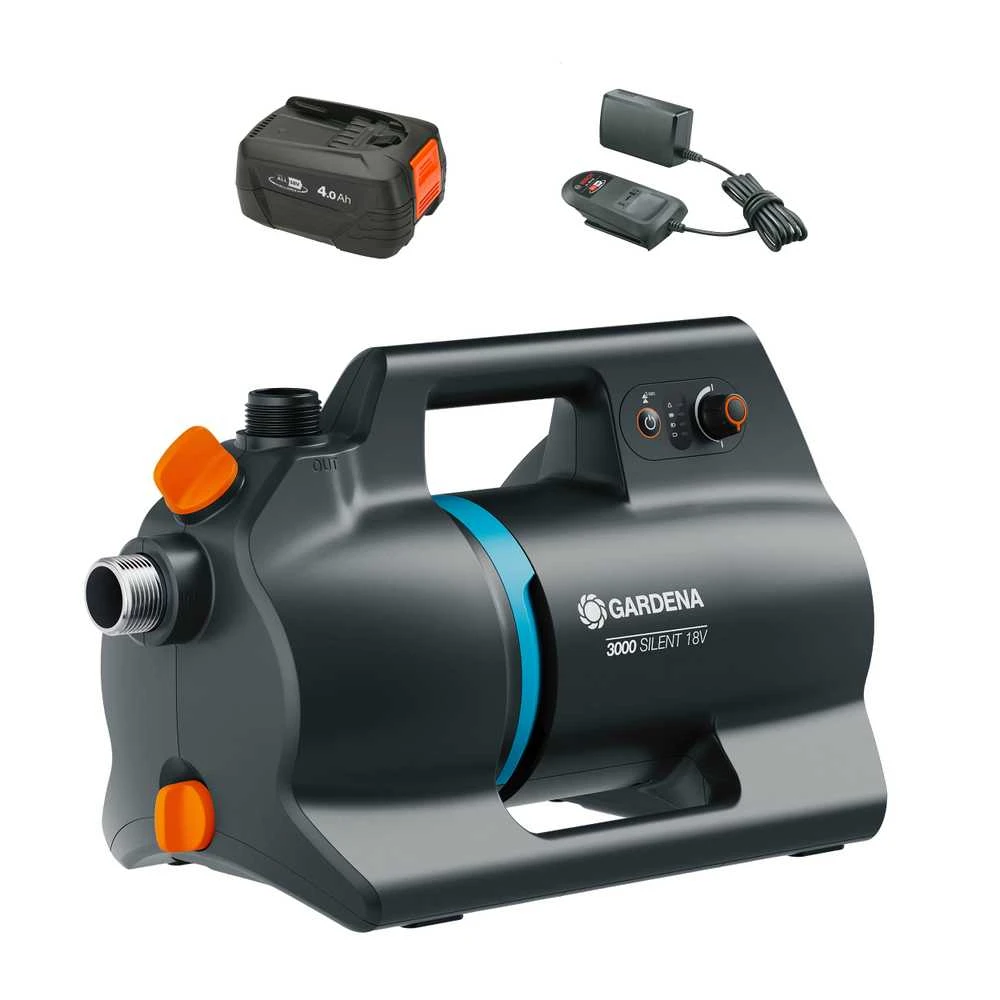 Gardena Akumuliatorinis sodo siurblio 3000 18V P4A rinkinys