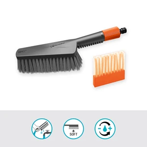Gardena Cleansystem" plovimo komplektas su rankiniu šepečiu "Soft" M ir plovimo šampūno lazdelėmis