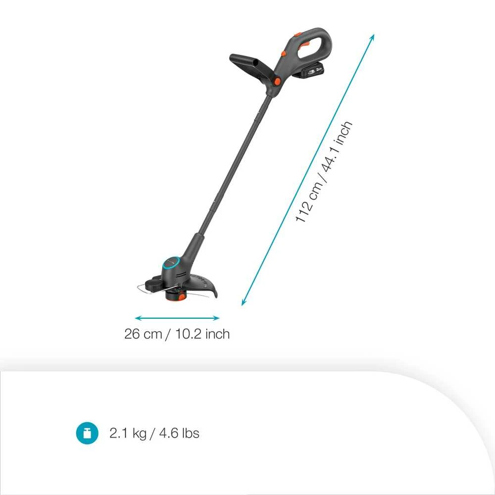 Gardena EasyTrim 25 18V akumuliatorinės žoliapjovės komplektas su 18V P4A baterija 2.0 Ah