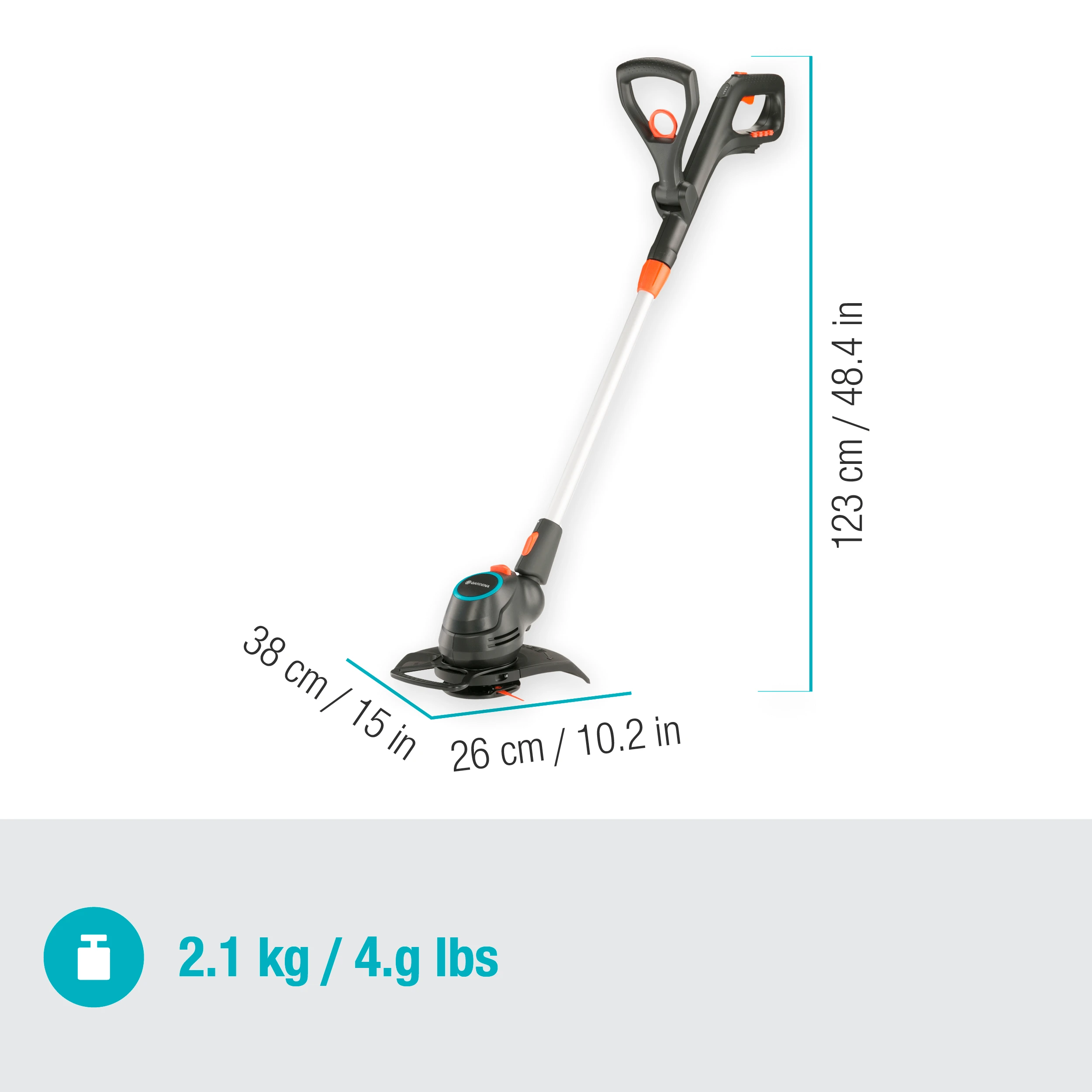 Gardena Akumuliatorinė žoliapjovė "ComfortCut 23/18V P4A" - be akumuliatoriaus