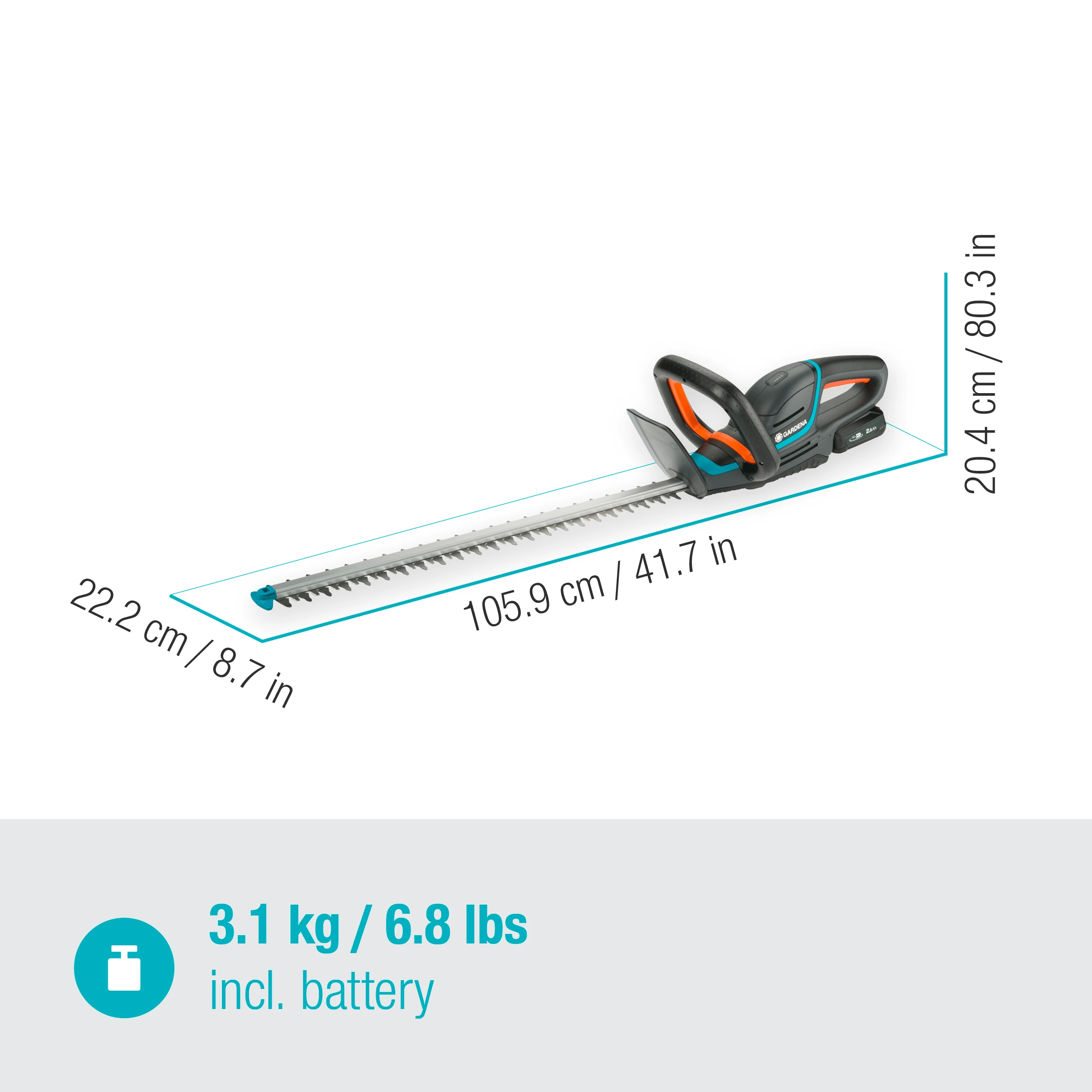 Gardena Akumuliatorinės gyvatvorių žirklės "ComfortCut 60/18V P4A"