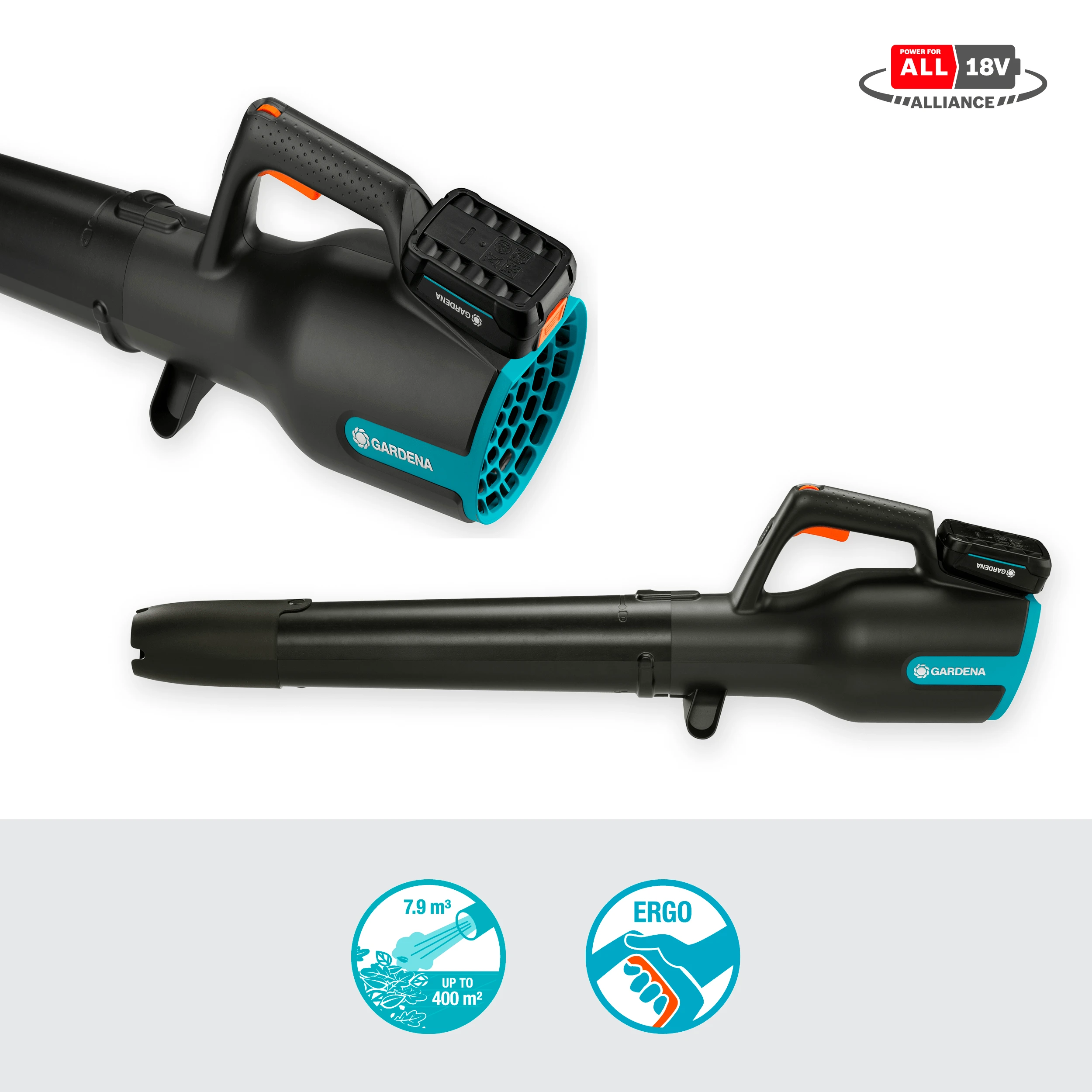 Gardena Akumuliatorinis lapų pūstuvas PowerJet 18V P4A