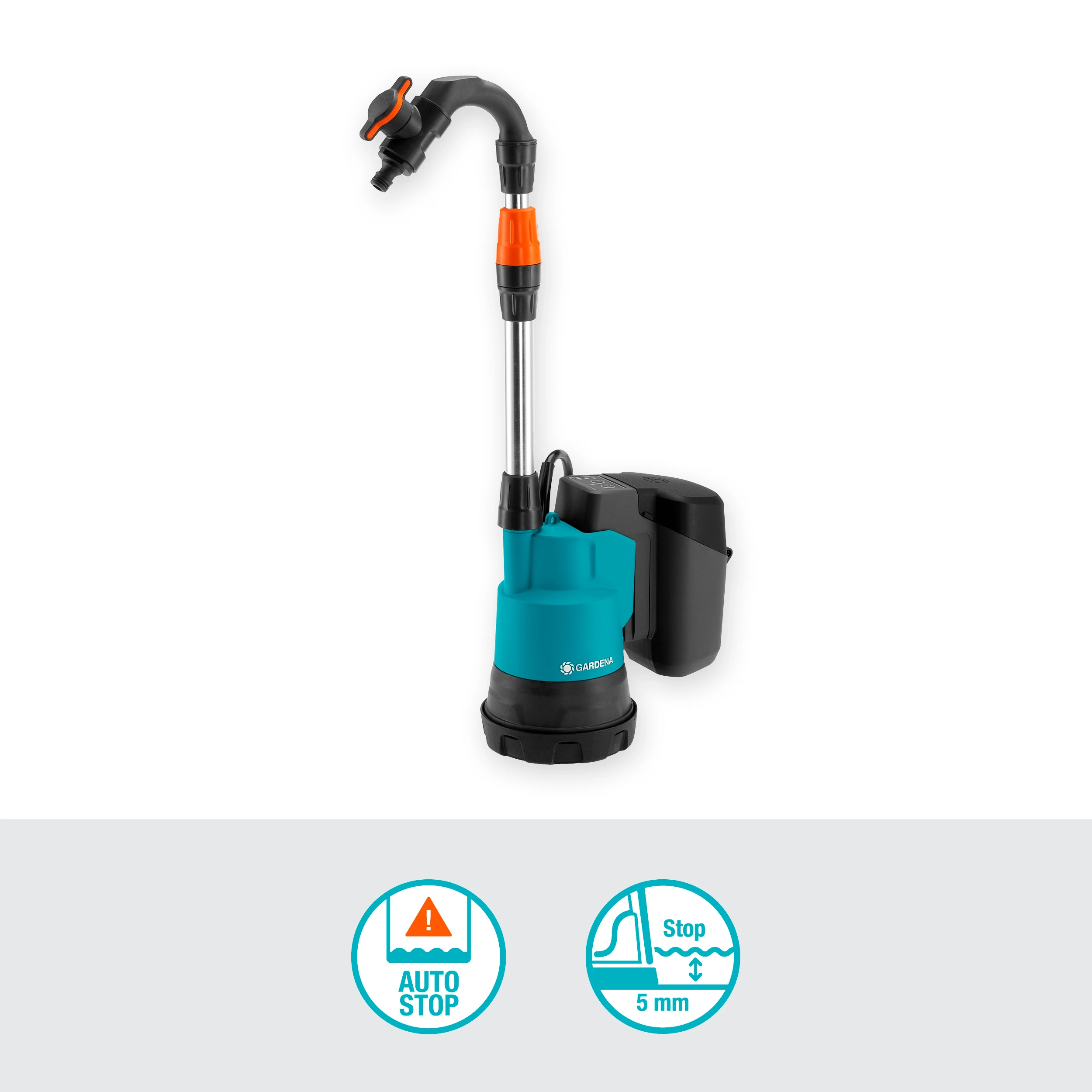 Gardena Akumuliatorinis lietaus vandens siurblys 2000/2 18V P4A