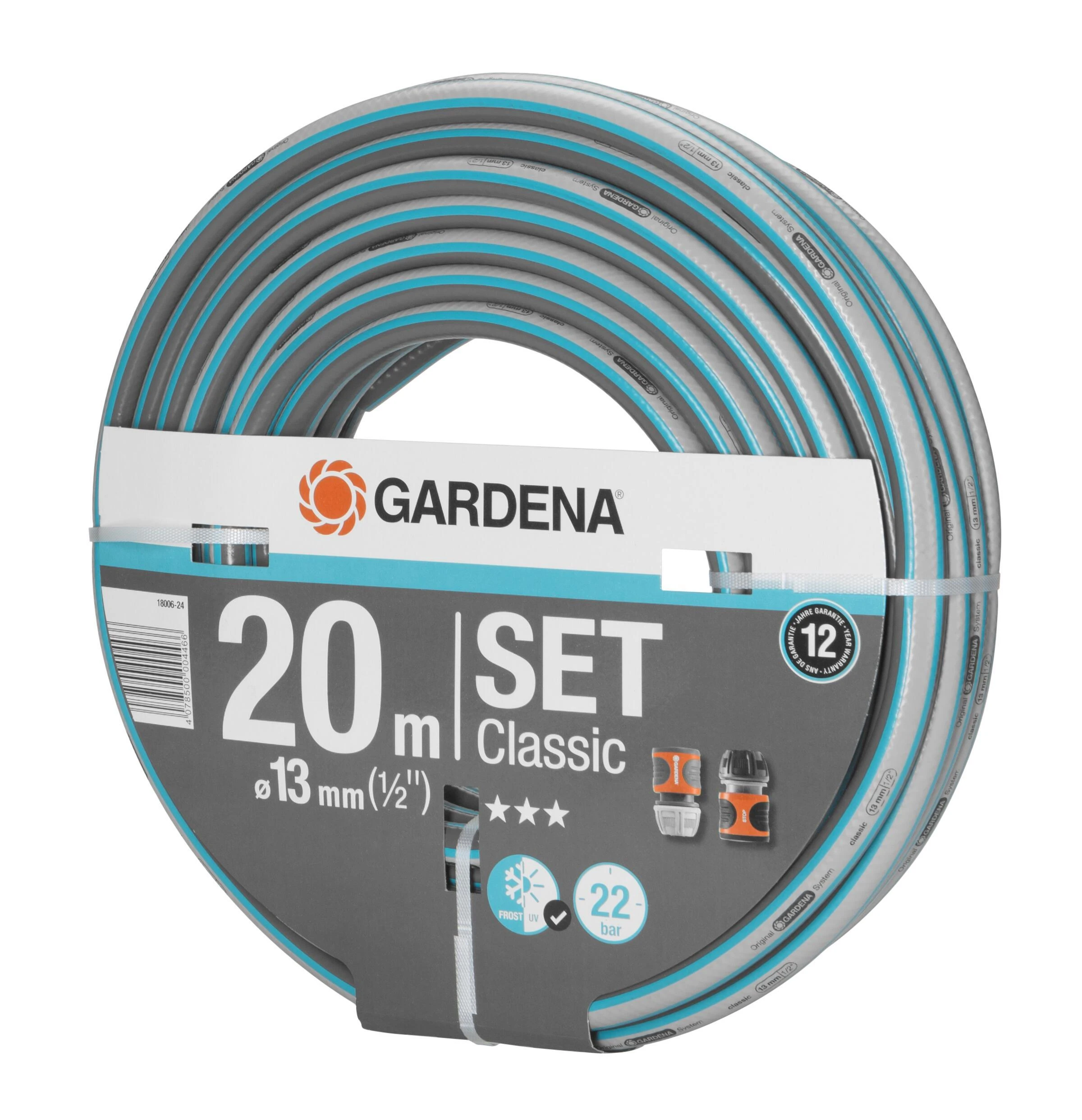  Gardena Classic žarna 13 mm (1/2") su jungtimis