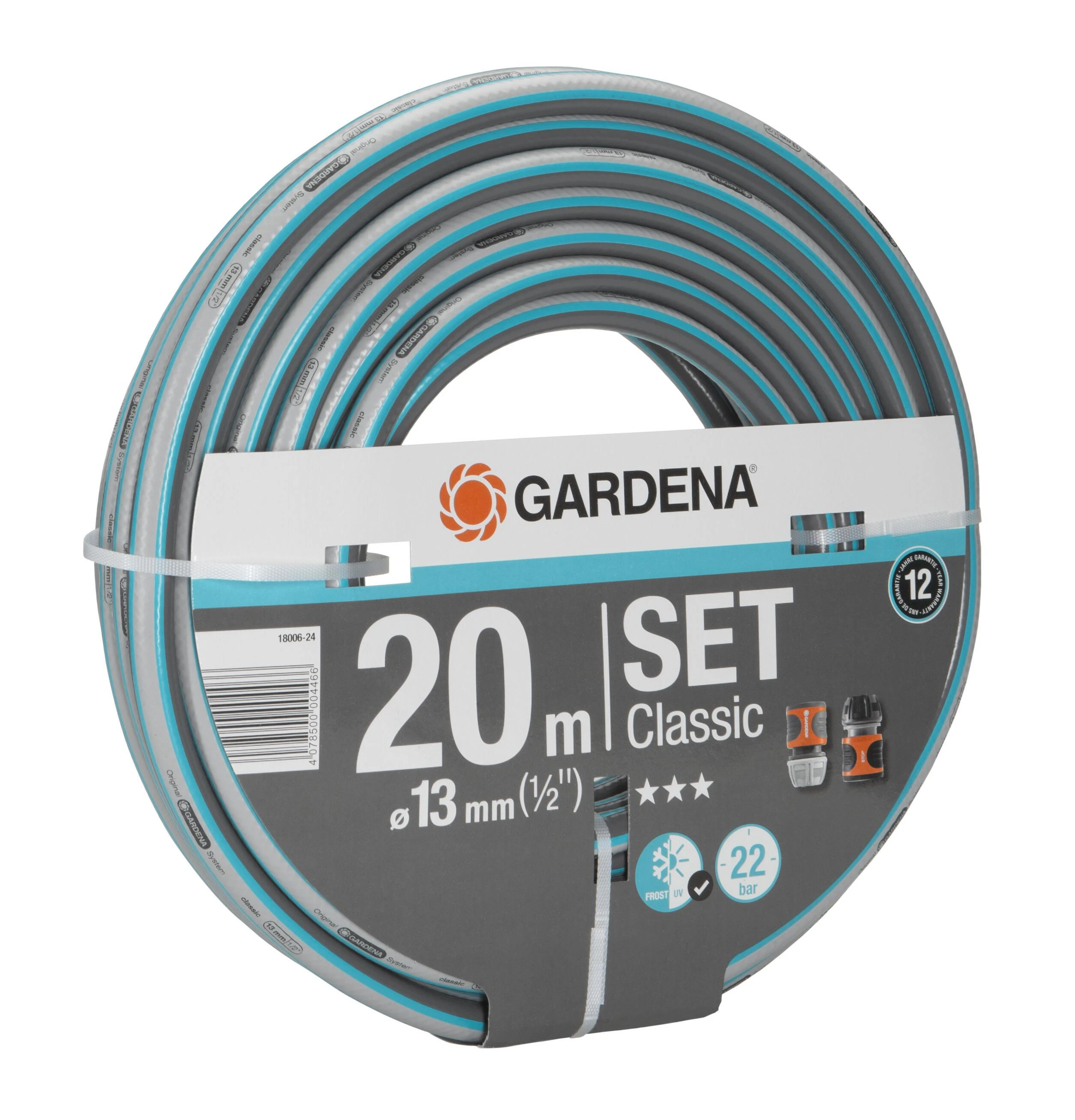  Gardena Classic žarna 13 mm (1/2") su jungtimis