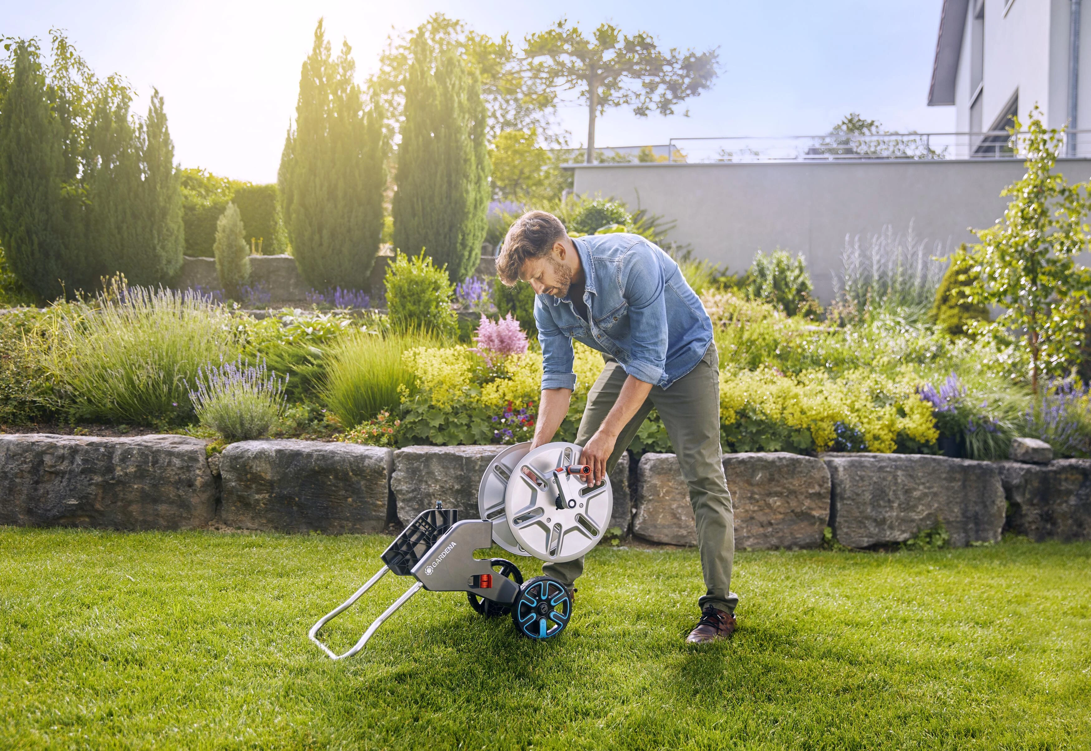 Gardena Metalinis žarnos vežimėlio "CleverRoll M Easy" komplektas