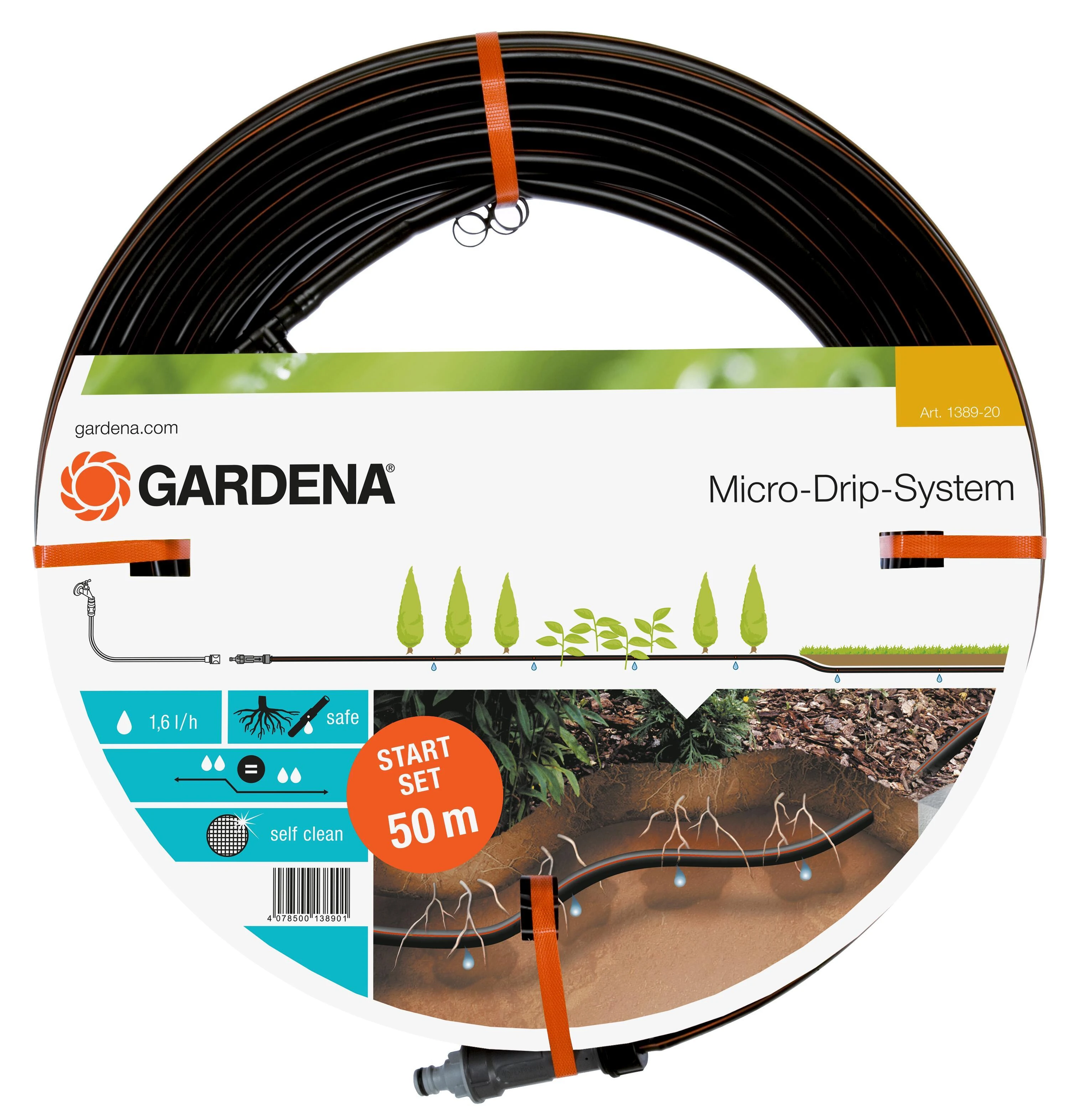 Gardena Požeminio ir antžeminio lašinio drėkinimo 13,7 mm skersmens linija