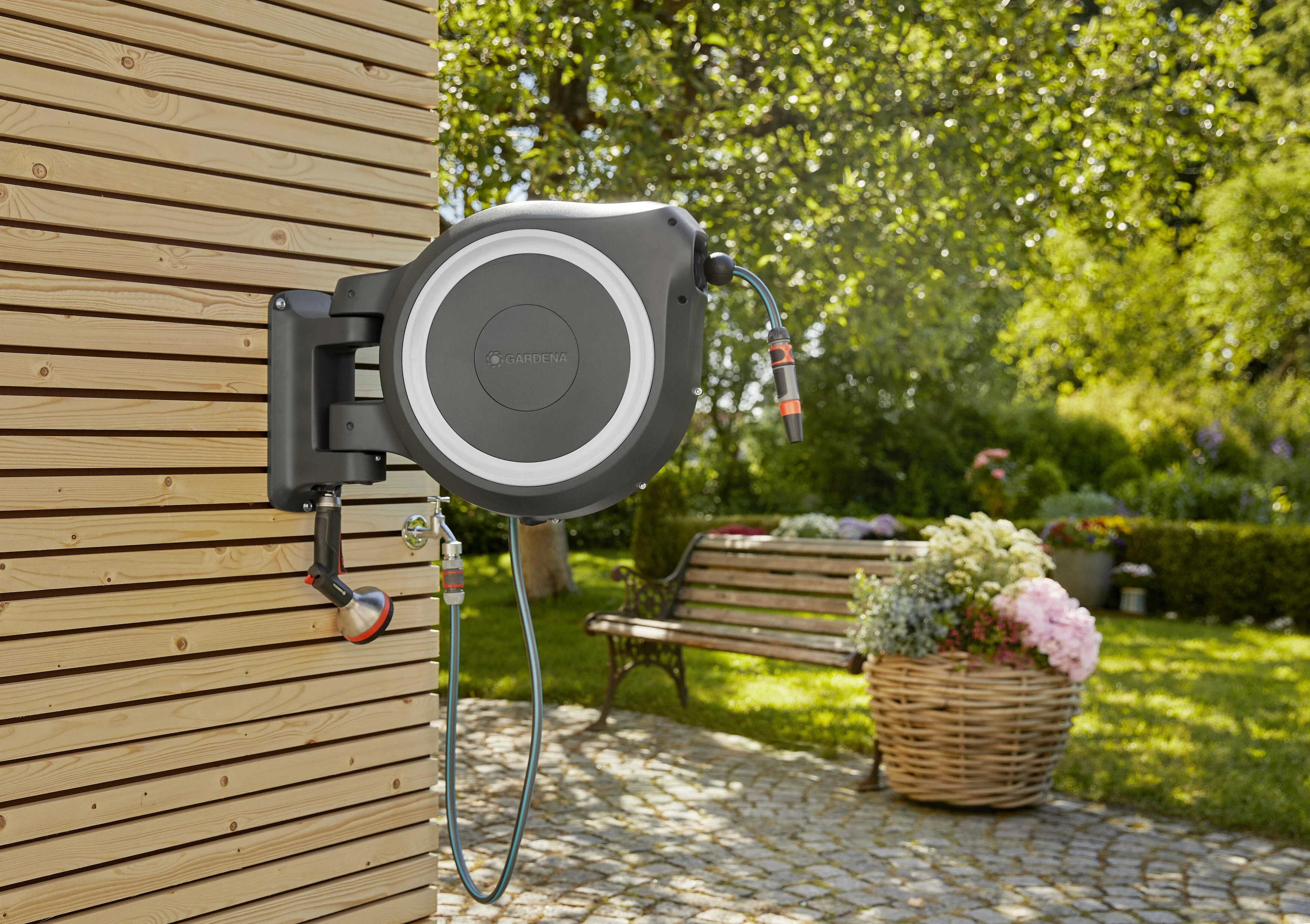 Ritė su žarna Gardena 25m RollUp M/L 9704736-01
