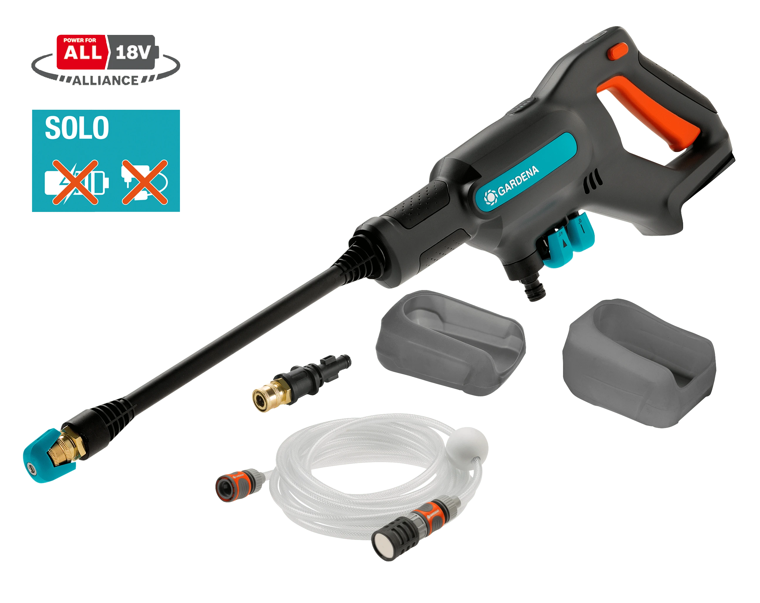 Gardena AquaClean 24/18V P4A komplektas su priedais