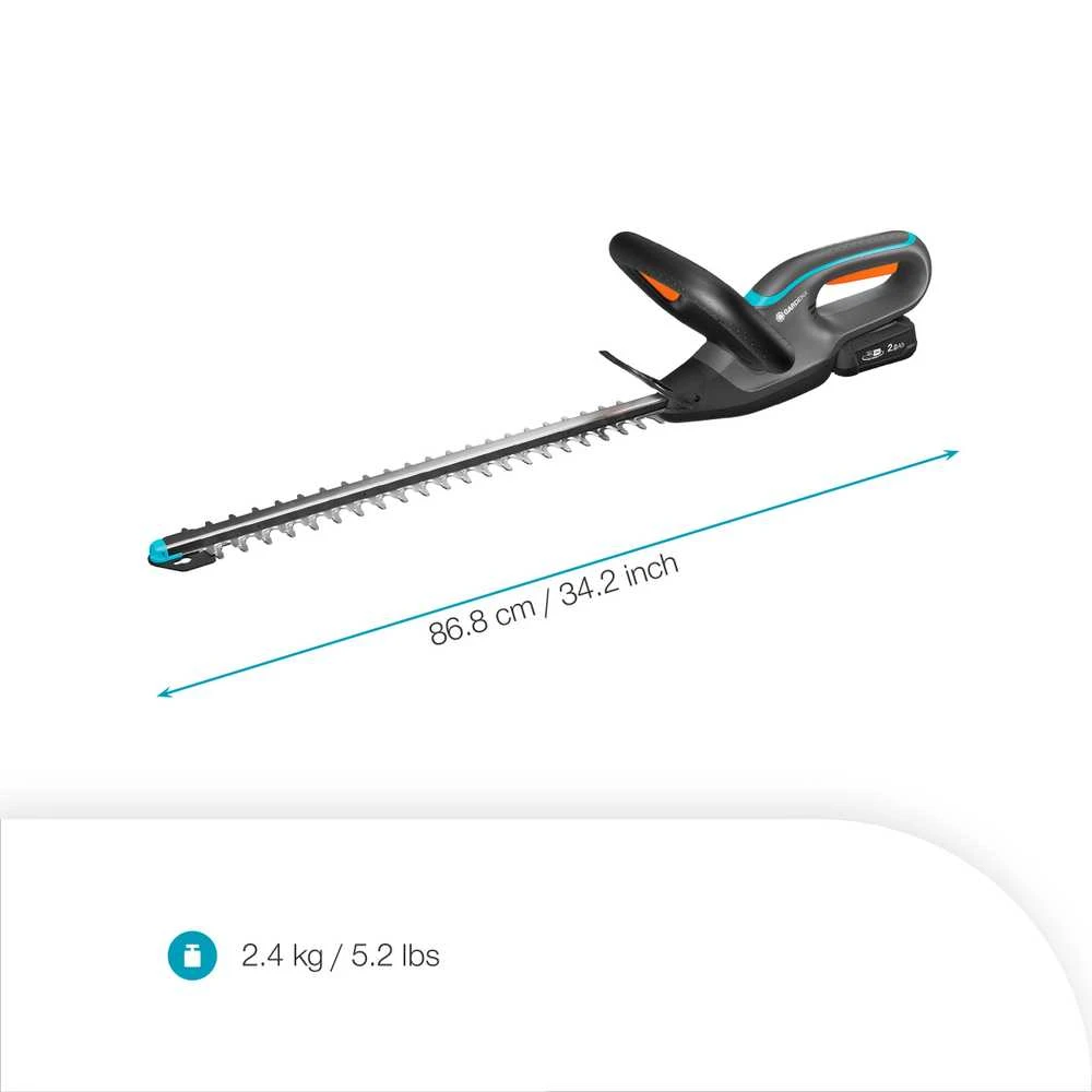 Gardena EasyCut 45/18V 14734-20 – komplekte yra: akumuliatorius ir kroviklis