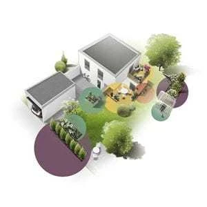 Gardena Lašelinio drėkinimo rinkinys krūmams/gyvatvorėms (25m)