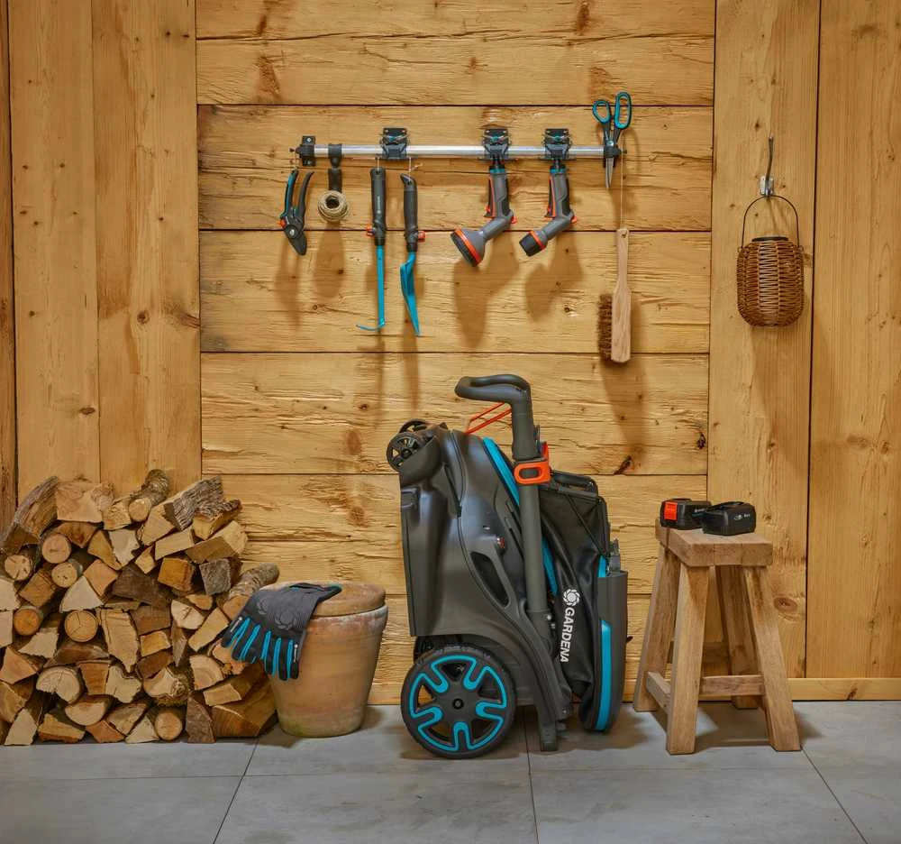 Gardena PowerMax Duo 46/36V Dual-Blade akumuliatorinės vejapjovės komplektas su P4A baterija