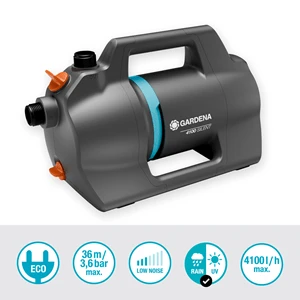 Gardena Sodo siurblys 4100 Silent, 550 W, 4100 l/h, 36 m / 3,6 bar, 7kg, apsauga nuo UV ir lietaus