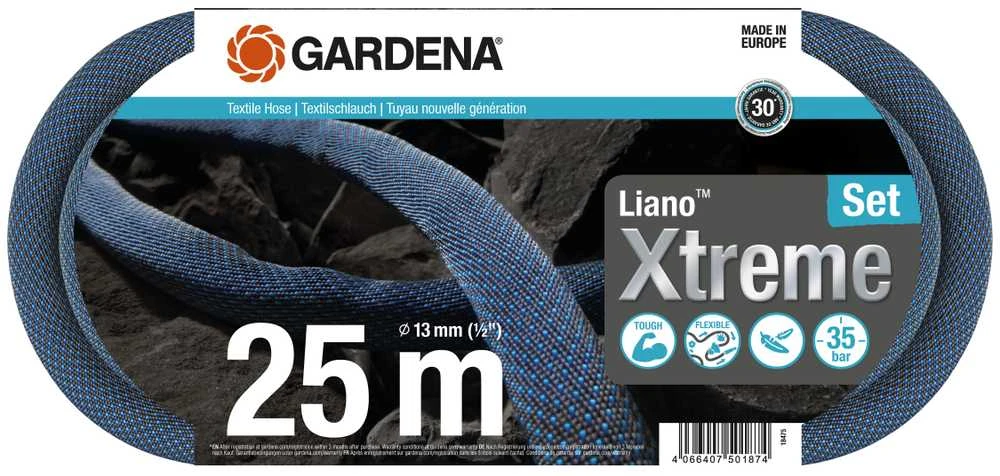 Gardena Tekstilinė žarna Liano™ Xtreme 25 m, rinkinys