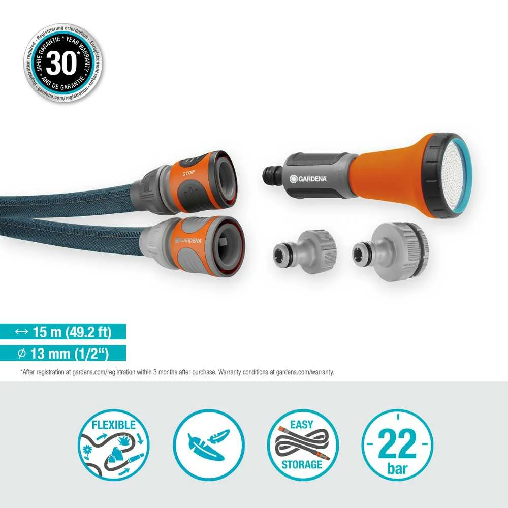Gardena Tekstilinės žarnos Liano™ Xtreme 15 m rinkinys