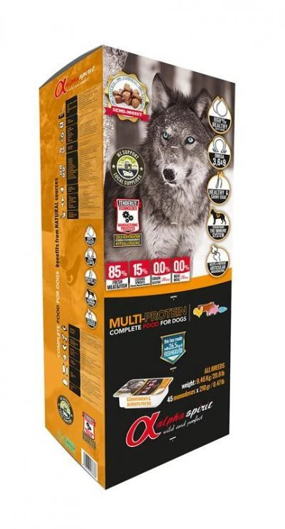 ALPHA SPIRIT MULTIPROTEIN drėgnas multi pašaras šunims 9kg