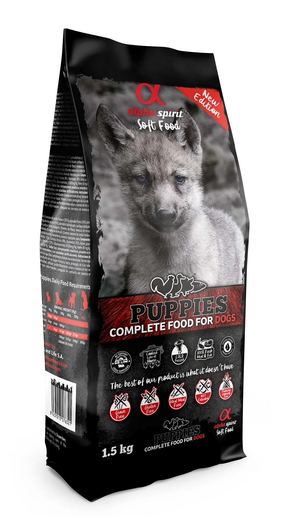 ALPHA SPIRIT SUPPIES pašaras šuniukams 12kg