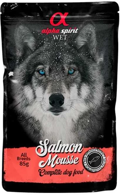 ALPHA SPIRIT WET putėsiai šunims su lašiša 85g 6vnt (24)