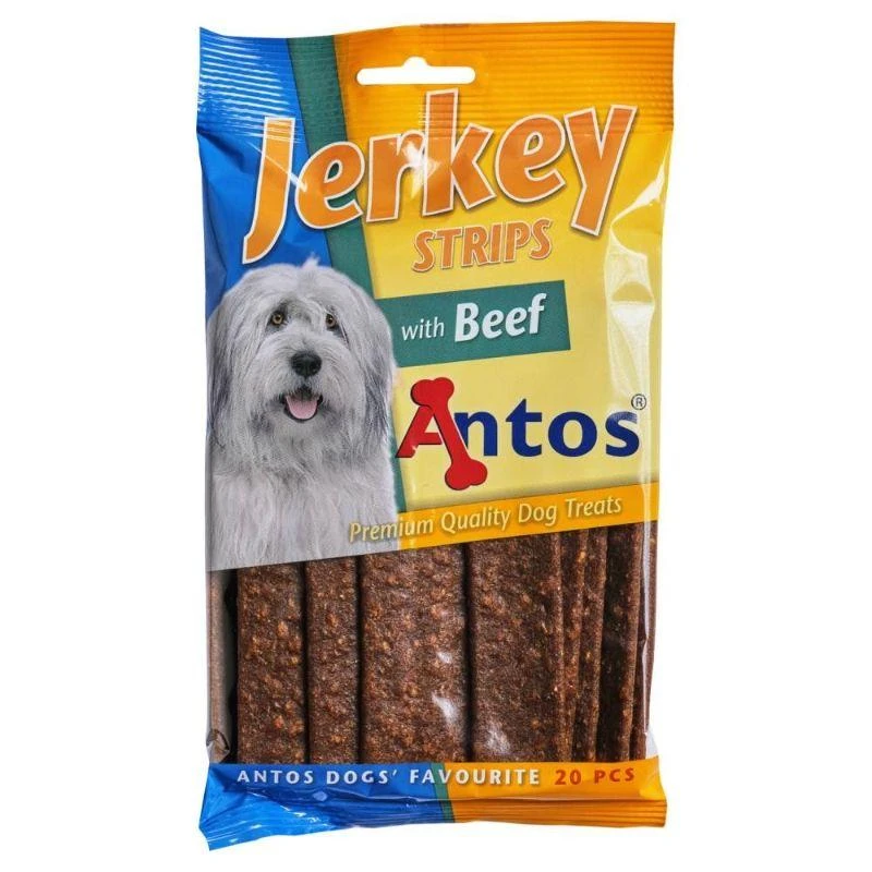 ANTOS Jerkey Strips Beef 20vnt. plokštelės su jautiena