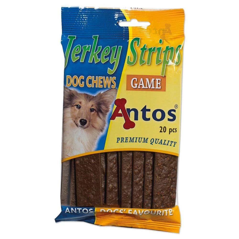 ANTOS Jerkey Strips Game 20vnt. plokštelės su žvėriena