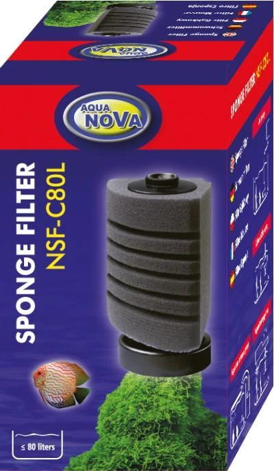 Aqua Nova NSF-C80L oru varomas kampinis kempininis vidinis filtras 80L/val