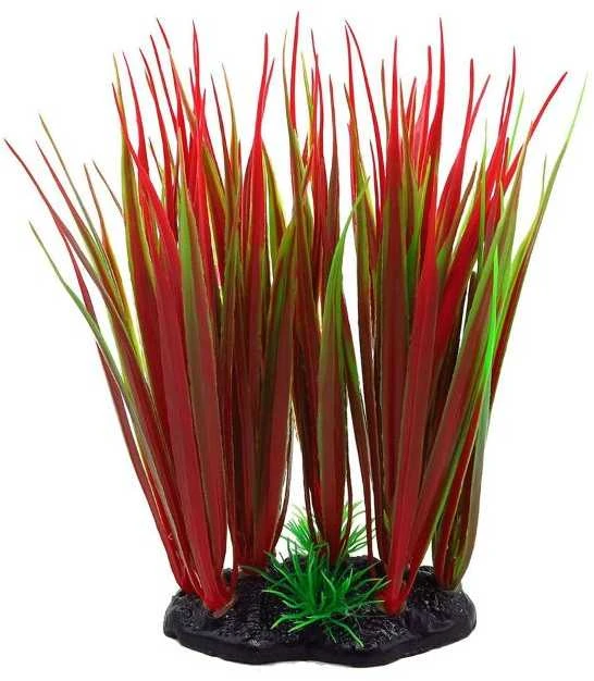 AQUA NOVA plastikinis augalas raudona/žalia 13cm