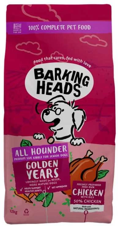 Barking Heads Golden Years senjorams (Vištiena/upėtakis/lašiša) 12kg