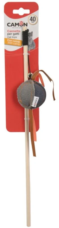 None CAMON katėms lazdelė su kamuoliuku ir katžole 40cm