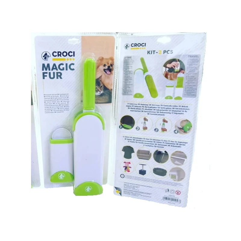 Croci Spa MAGIC FUR plaukus traukiantys šepečiai 2vnt
