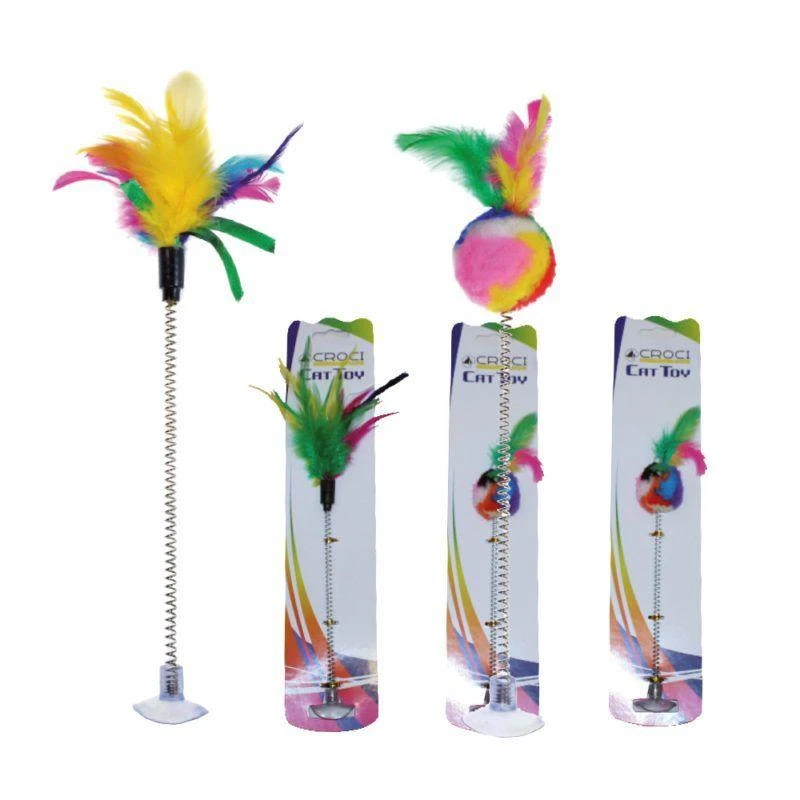 Croci Spa spyruoklė su plunksnomis katėms 29cm 1 vnt.