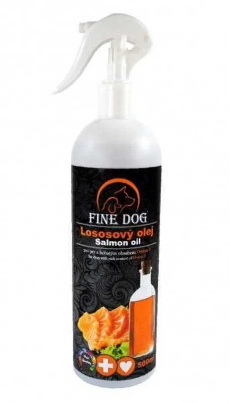 FINE DOG lašišų aliejus su purkštuvu 500ml
