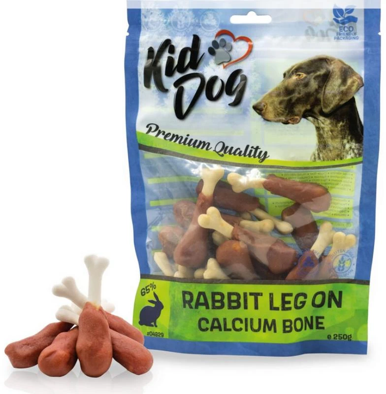 KIDDOG Bone šlaunelė su triušiena ir kalciu 250g (40)