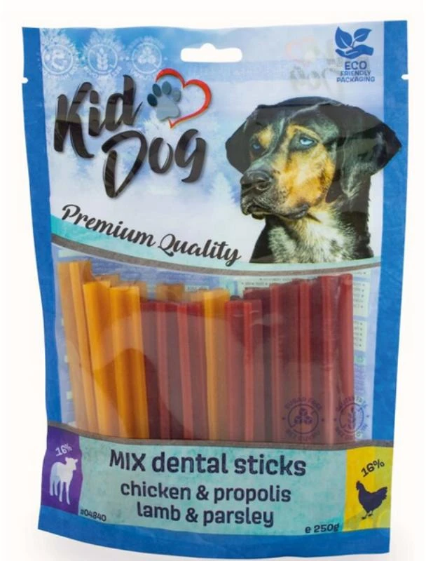 KIDDOG Dental ėrienos ir vištienos lazdelės dantims 250g (40)
