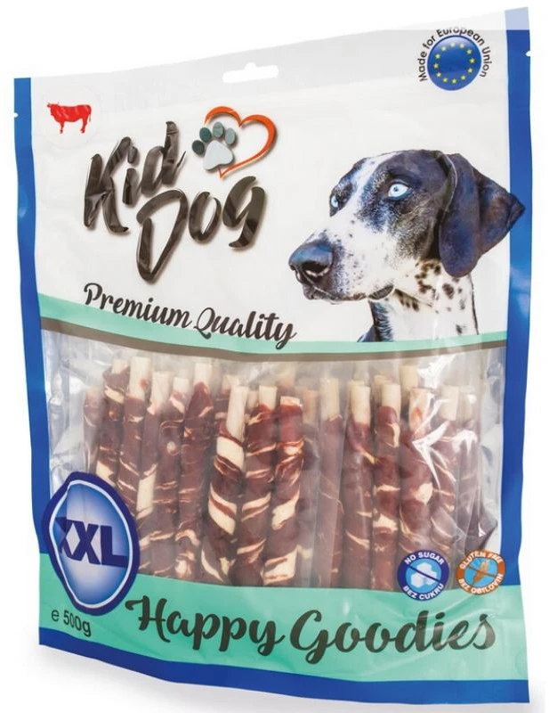 KIDDOG Rolls odos lazdelė su jautiena 12cm 500g